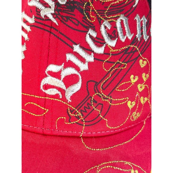 Tampa Bay Buccaneers Hat Womens Red Snapback Trucker Cap Reebok Embroidered Flag - Picture 8 of 8